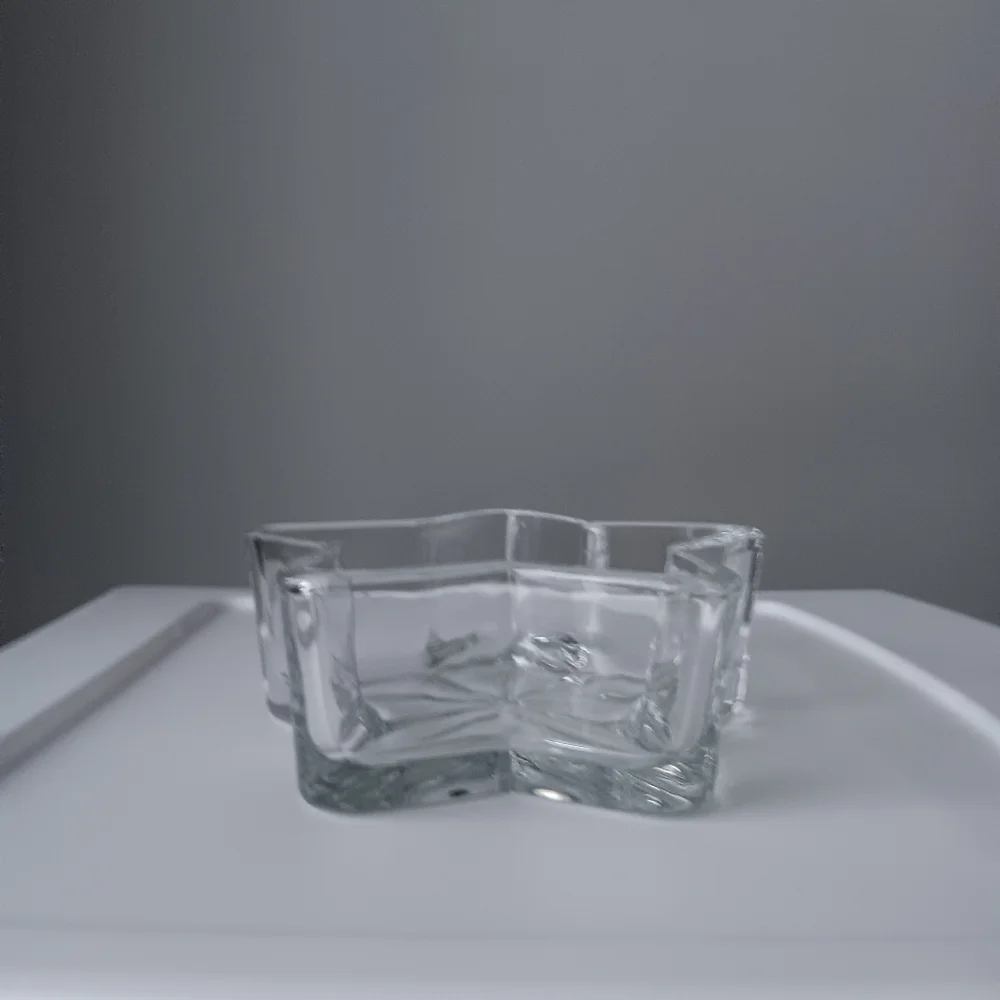 Star Shaped Glass Dish Thick Clear 6